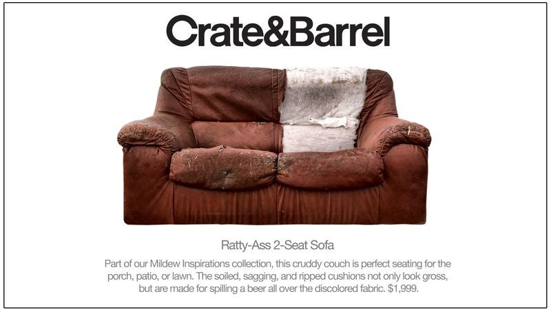 Crate & Barrel Introduces Line Of Disgusting Couches You Can Put On Your Porch