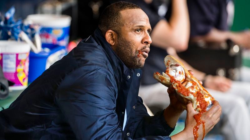 CC Sabathia Chowing Down On Homemade Marinara Baseball Sub