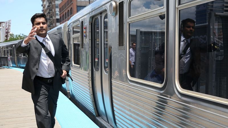 Man Running Toward Departing Train Must Have Finally Realized He Loves Her