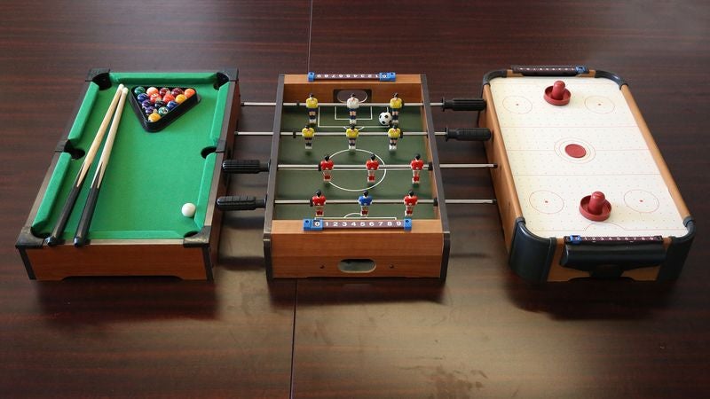 Versatile Game Table Can Be Easily Converted To Play Small, Shitty Version Of Pool, Air Hockey, Foosball