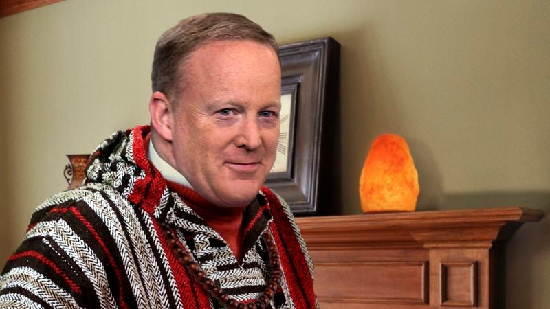 Blissed-Out, Hemp-Wearing Sean Spicer Assures Reince Priebus This The Best Thing That Ever Happened To Him