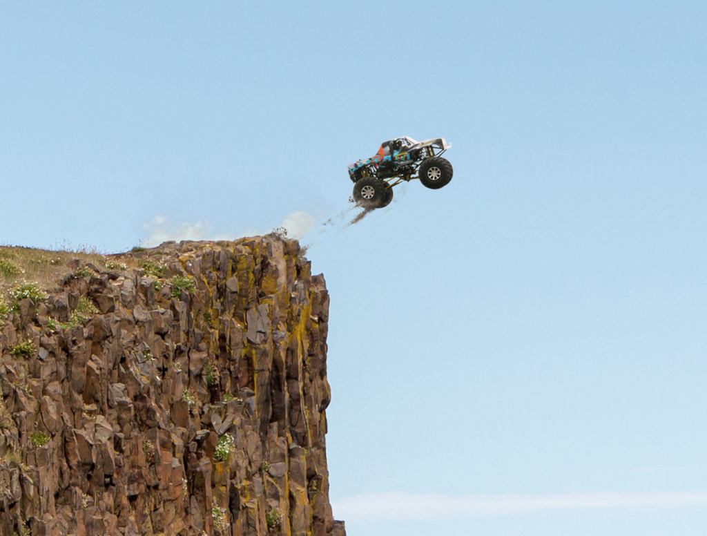 New X Games Event Just Driving Monster Trucks Off Cliff