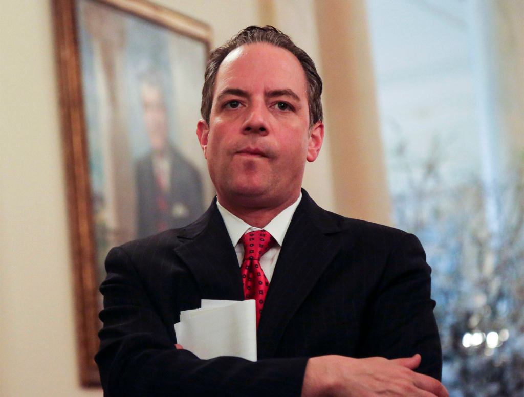 Annoyed Reince Priebus Forced To Wait In Line Behind Other Exiting White House Staffers