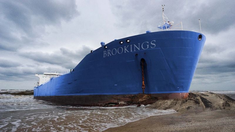 Millions Of Policy Proposals Spill Into Sea As Brookings Institution Think Tanker Runs Aground Off Crimea Coast