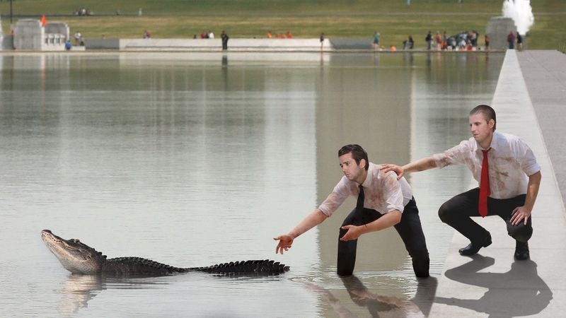 Trump Boys Sadly Release Pet Alligator Into Lincoln Memorial Reflecting Pool