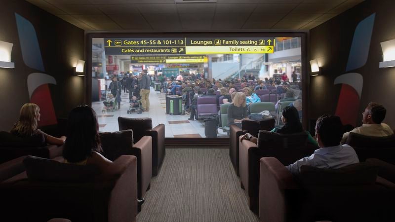 American Airlines Admirals Club Installs Two-Way Mirror For Members To Enjoy Misery Of Passengers In Gate Waiting Area