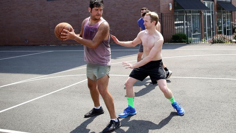 Report: Pickup Basketball Player Too Sweaty To Guard