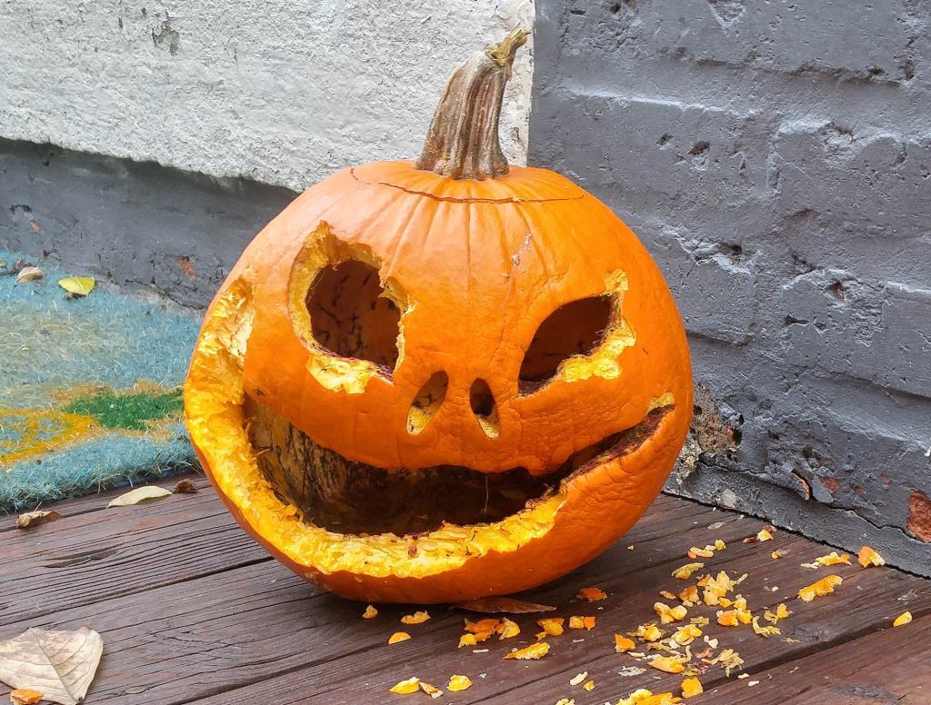 3-Week-Old Jack-O'-Lantern Excited To Give One Last Scare When Slightest Touch Causes It To Collapse Into Disgusting Mush