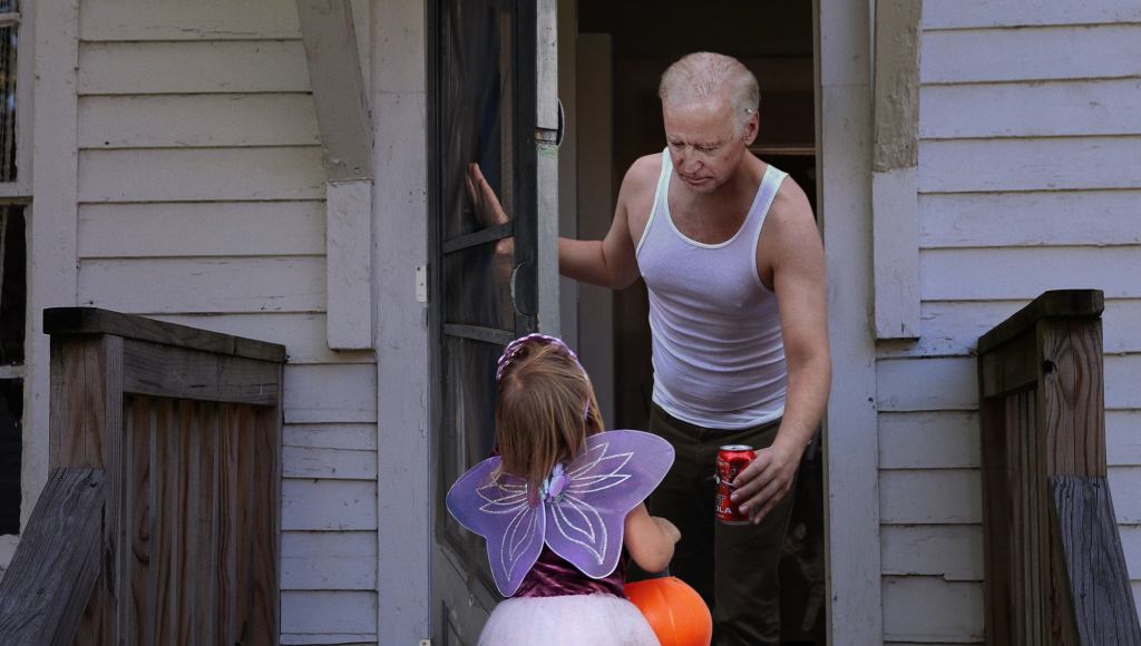 Biden Hands Out Loose GT Cola Can To Unexpected Trick-Or-Treater