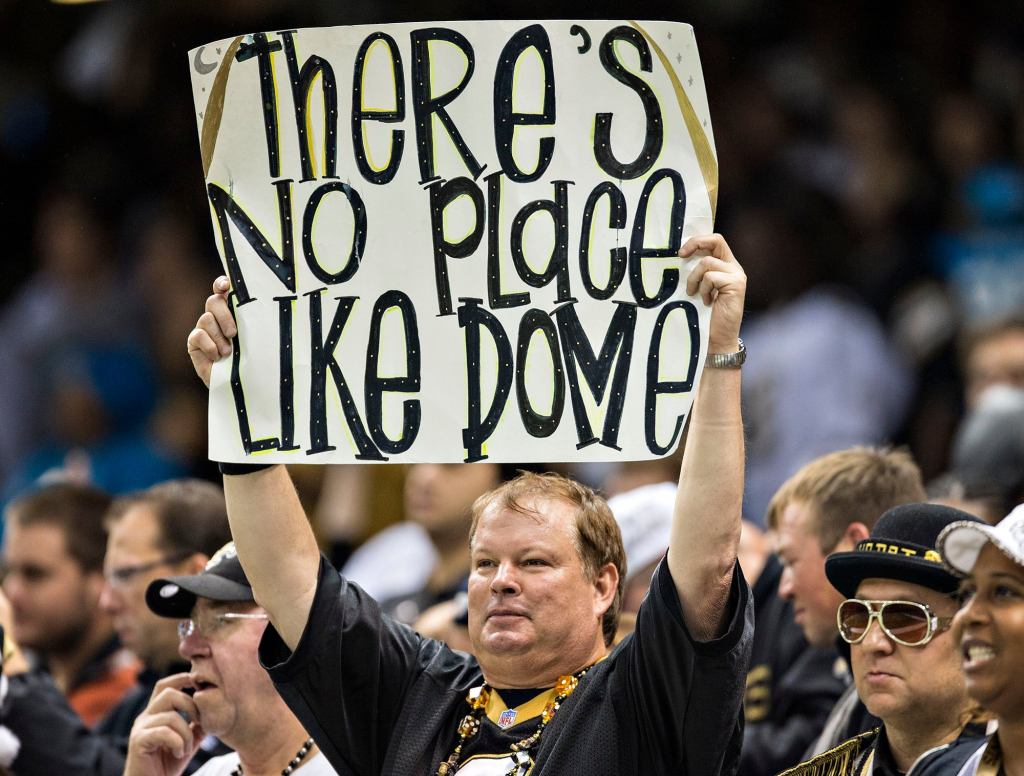 Everyone In Section Embarrassed For Grown Man With Handwritten Sign