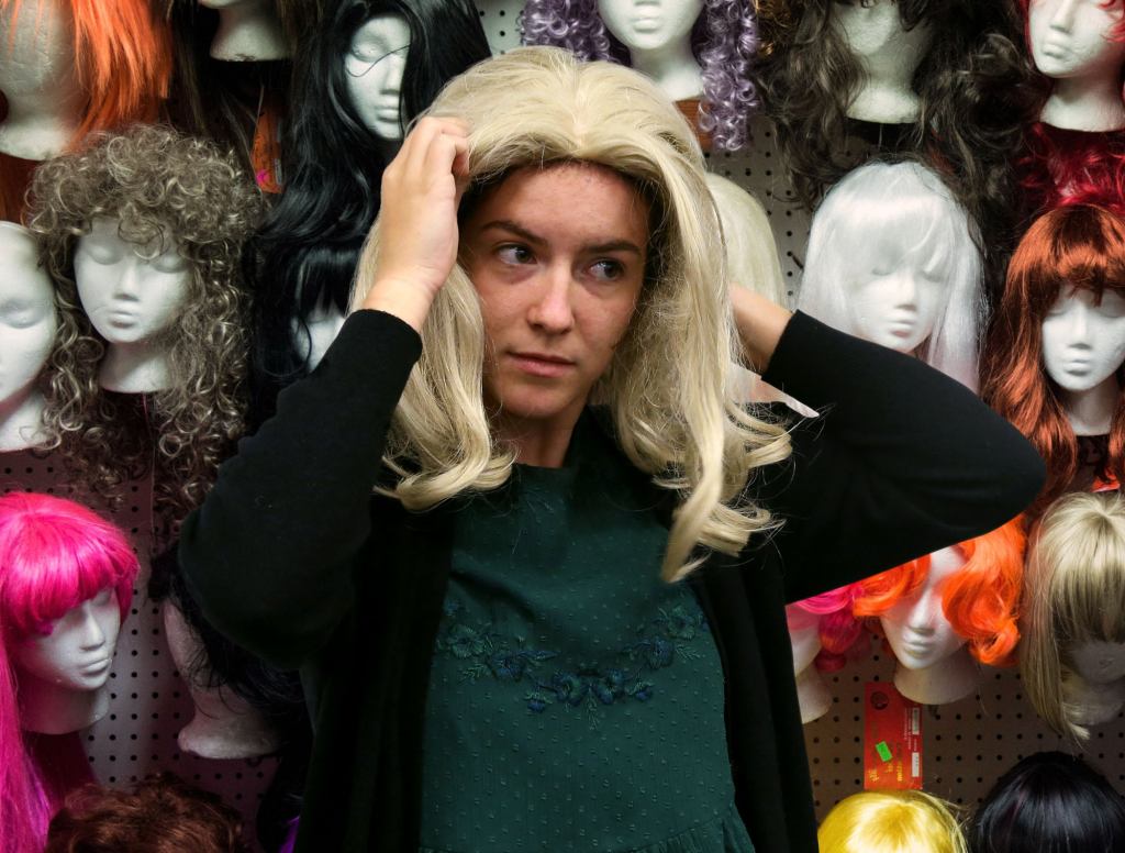 Lice Having Blast Trying Out Different Wigs At Costume Shop