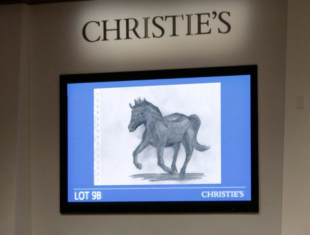 Christie's Auctioneer Throws In Sketch Of A Horse He Did To See If Anyone Bites