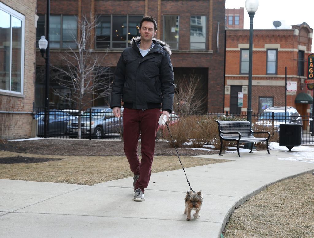 Cute New Dog Helping Single Man Pick Up Tons Of Hot Shit