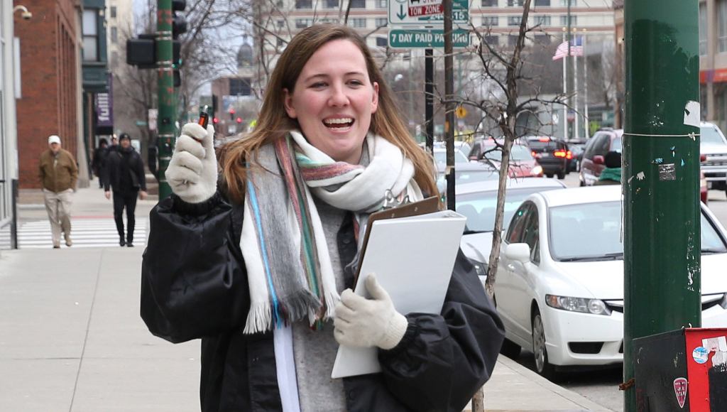 Warm Approach Of Potential New Friendship Just Street Canvasser Again