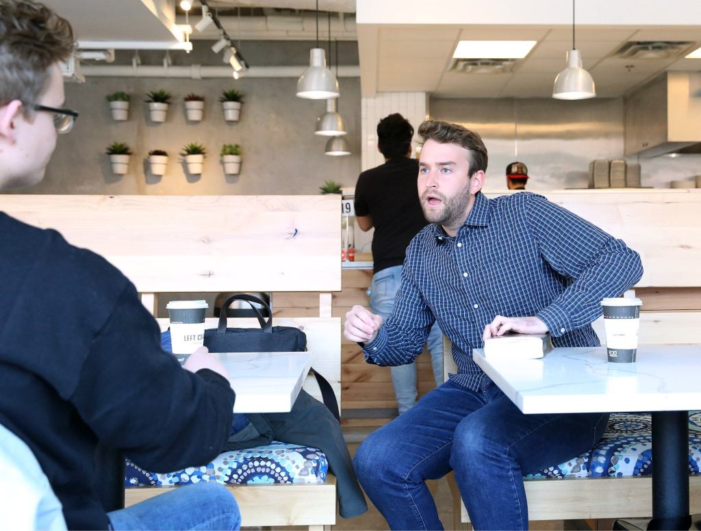 Coffee Shop Customer Asks If Guy At Next Table Would Mind Watching While He Goes To Bathroom