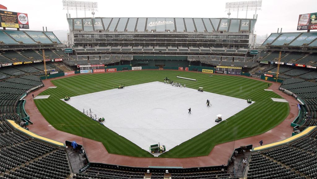 A’s Unveil Groundbreaking New Tarp Renovation For Oakland Coliseum