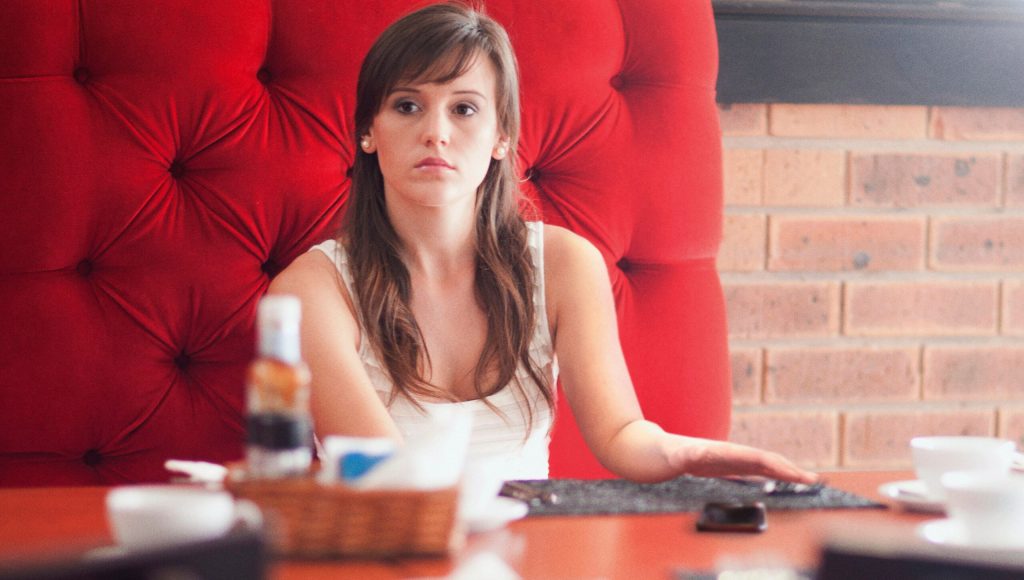 Woman Nervously Reaches For Cell Phone As Suspicious Black Man Tells Her Today’s Soup Is Minestrone