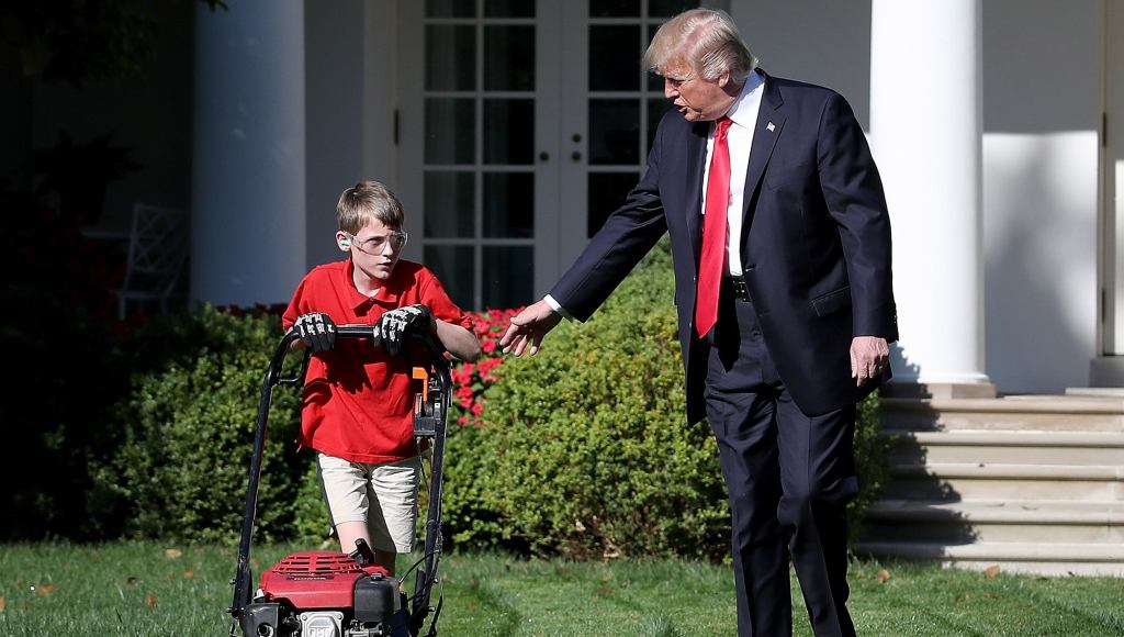 Kid Who Mowed White House Lawn To Flip On Trump