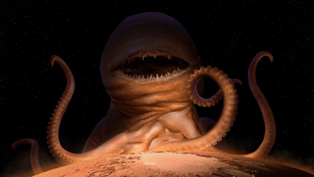 World-Eating Leviathan Awoken From 500-Million-Year Slumber In Martian Underground Lake After Feeling Sonar Disturbance