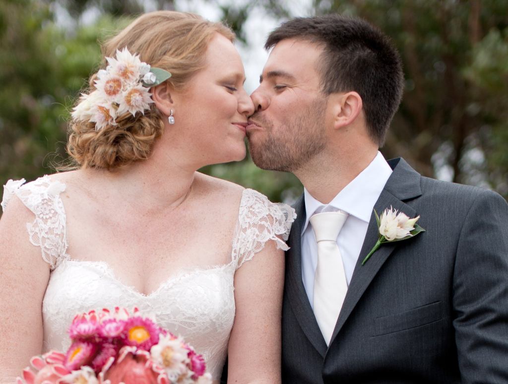 Bride And Groom Clearly Have Not Kissed Much