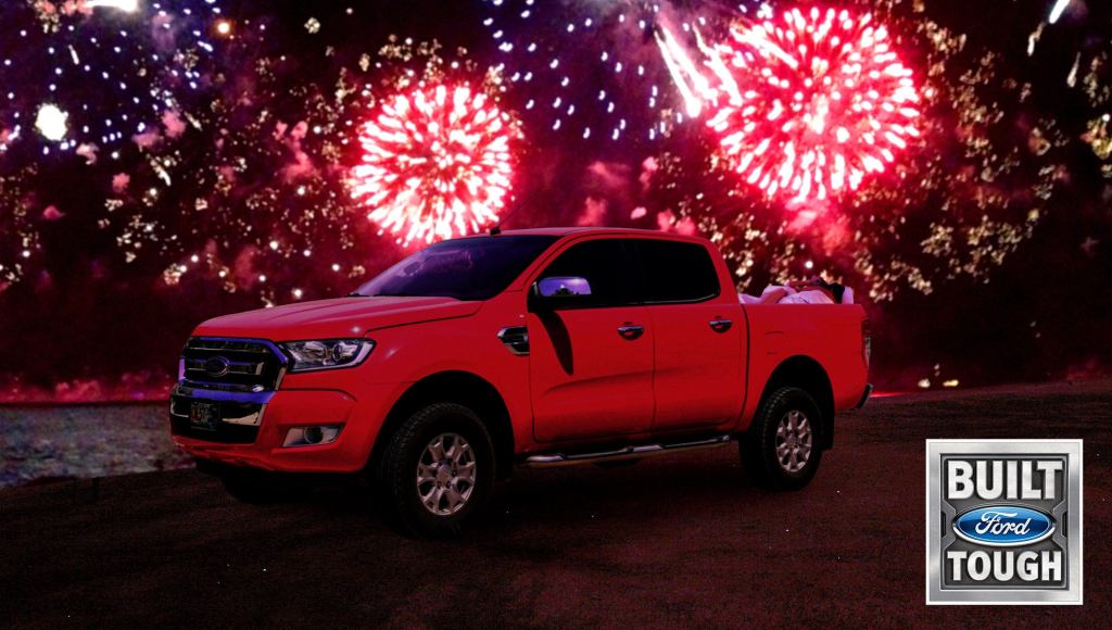 New Ford Pickup Features Extendable Tailgate For Teens Getting Pregnant Beneath Fireworks Display