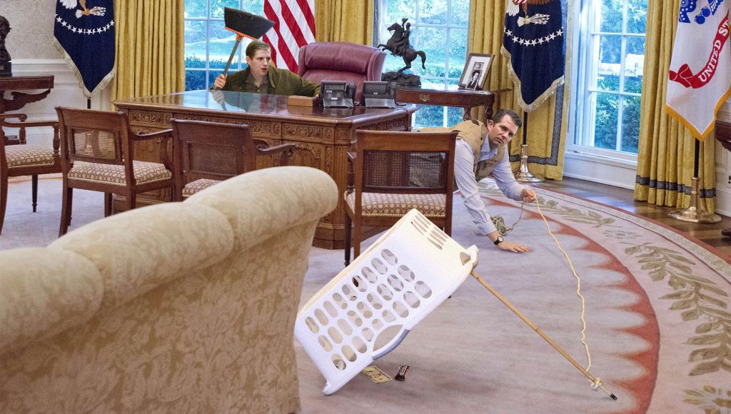 Trump Boys Leave $5 Bill, Candy Bar Under Propped-Up Laundry Basket In Effort To Catch Op-Ed Writer