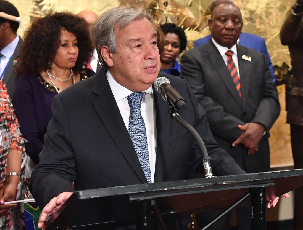 U.N. Secretary General Staring Straight At Israeli Ambassador While Describing Horrors Of Apartheid In Nelson Mandela Speech