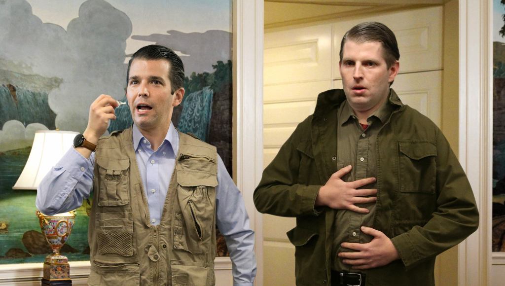 Trump Boys Swallow Luggage Keys In Case They Get Locked Up In Jail And Need To Escape