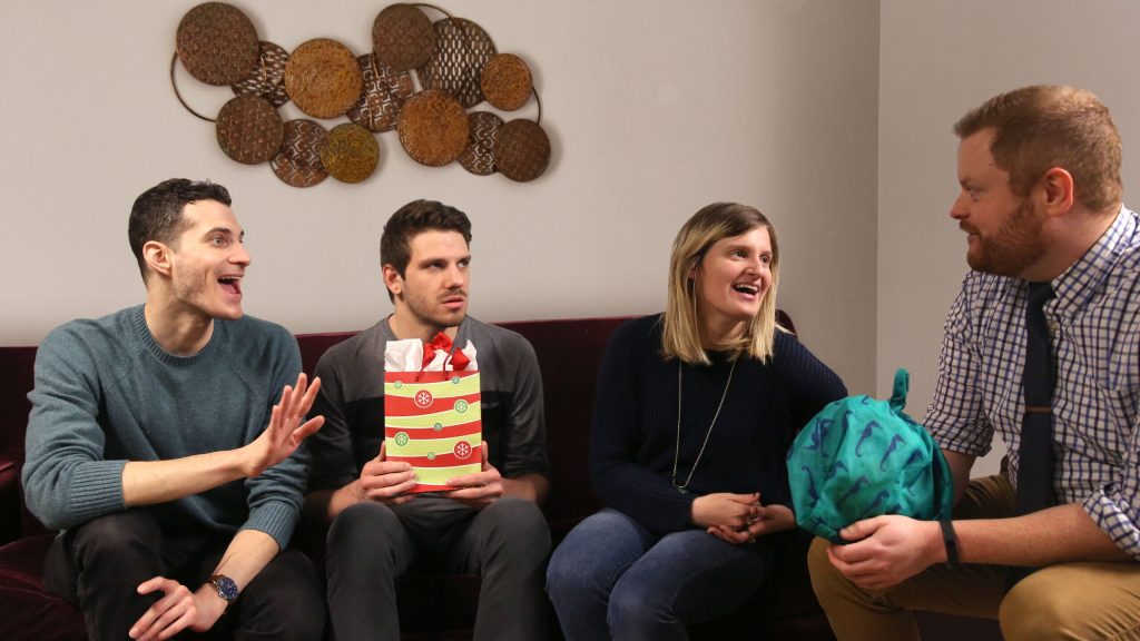 Man Watches Helplessly As White Elephant Exchange Completely Devolves Into Friends Just Chatting And Having Nice Time