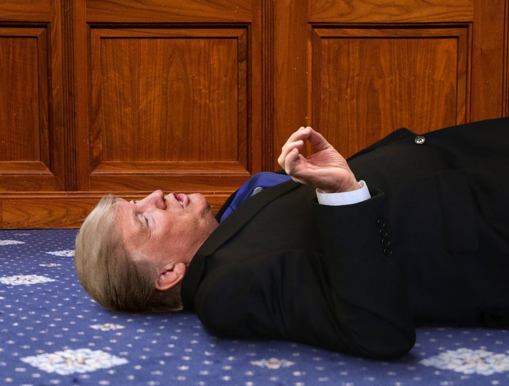 Winded Trump Forced To Lie Down For Last Half Of Speech