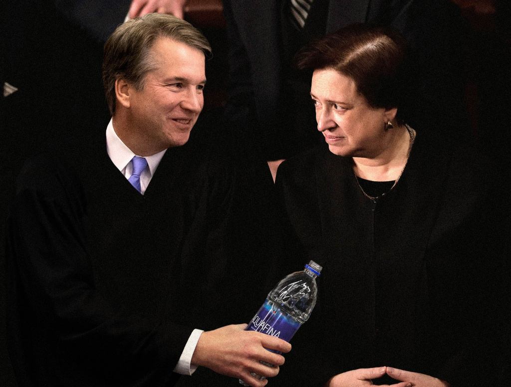 Kavanaugh Offers Elena Kagan Pull Of Vodka From Aquafina Bottle