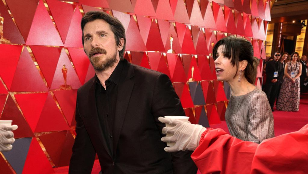 Sweating, Exhausted Christian Bale Stumbles Past 13-Mile Marker On Oscars Red Carpet