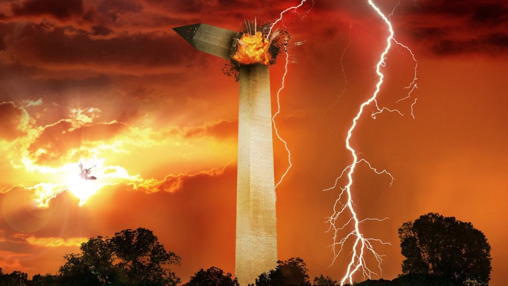 Lightning Bolt Blasts Washington Monument As Mike Pence, Pete Buttigieg Locked In Battle Of Prayers On National Mall