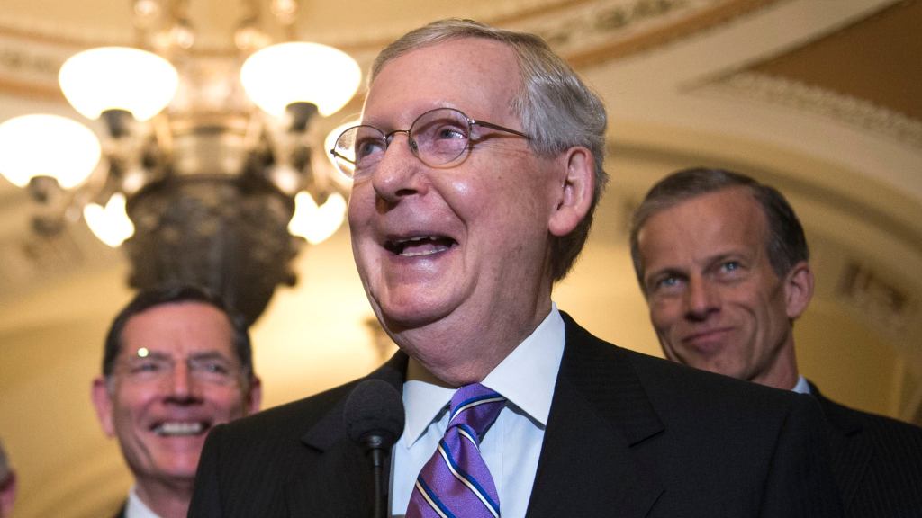 Cackling Mitch McConnell Reveals To Stunned Democrats He’s Been Working Undercover For Republican Party This Whole Time