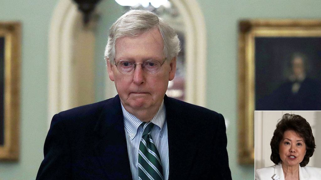 Mitch McConnell Feeling Emasculated By Wife Who Makes More Illicit Money Than Him