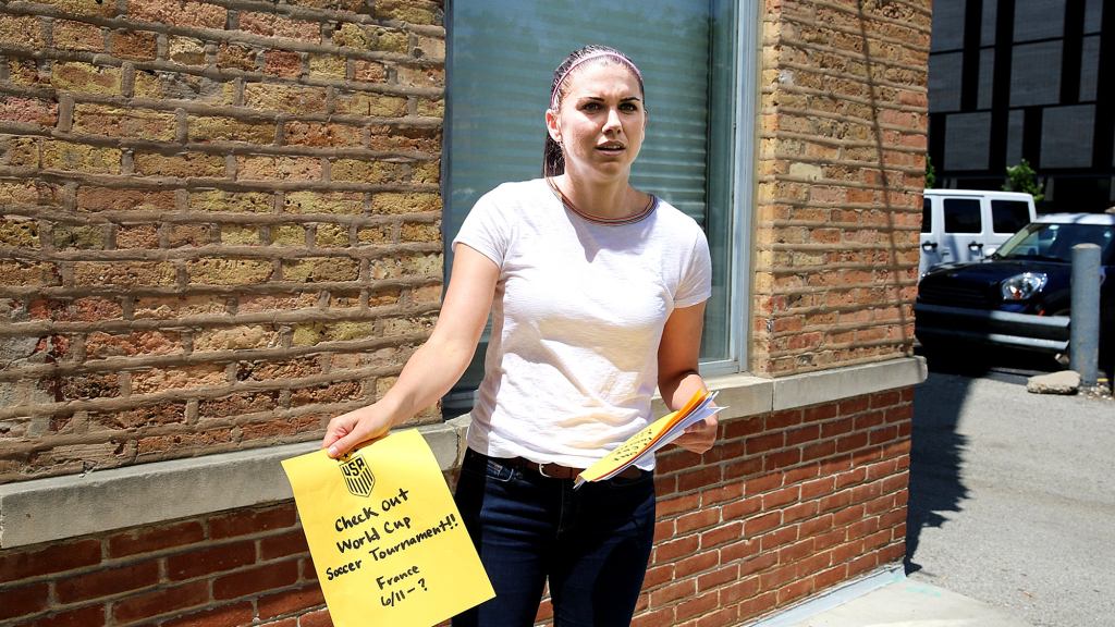 U.S. Women’s Soccer Team Handing Out Flyers To Advertise World Cup Tournament