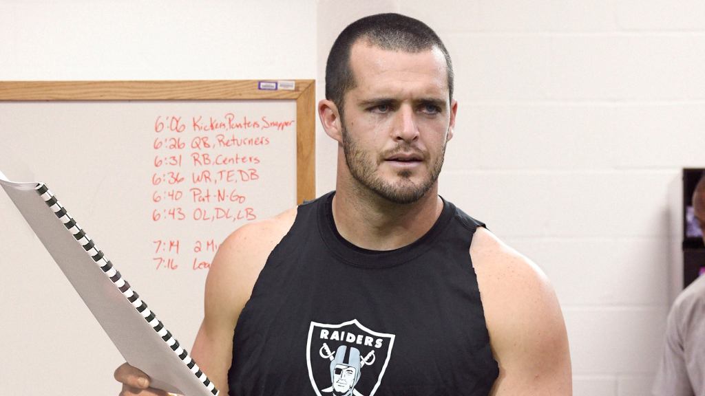 Derek Carr Distraught After Reading ‘Hard Knocks’ Script Where He Stabs Antonio Brown In Season Finale