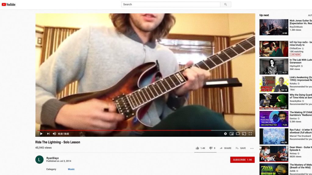 YouTuber’s Enthusiasm Clearly Flagging By 45th Minute Of ‘Ride The Lightning’ Guitar Solo Lesson