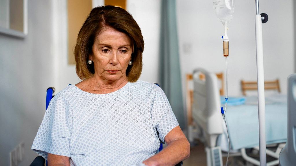 Weak, Exhausted Nancy Pelosi Given Saline Drip Following Hours-Long Attempt To Stand Firm In Convictions