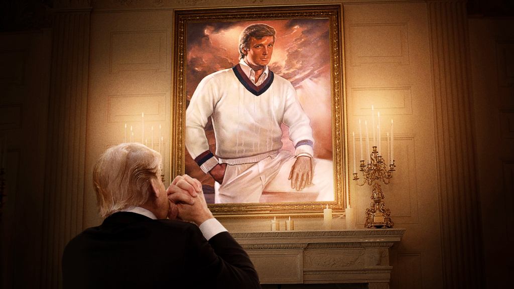 ‘Please Guide Me In My Darkest Hour Lord,’ Prays Trump Kneeling Before Portrait Of Himself