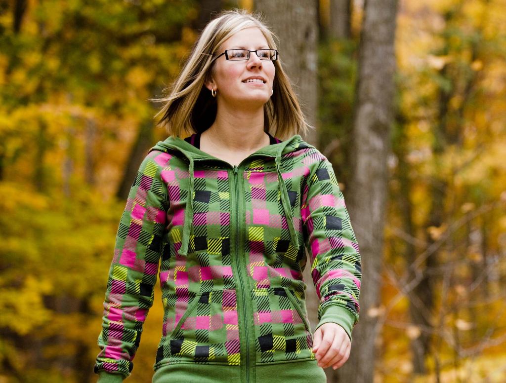 Woman Walking Through Woods In Autumn Loves Crunch Of Freshly Fallen Birds Underfoot