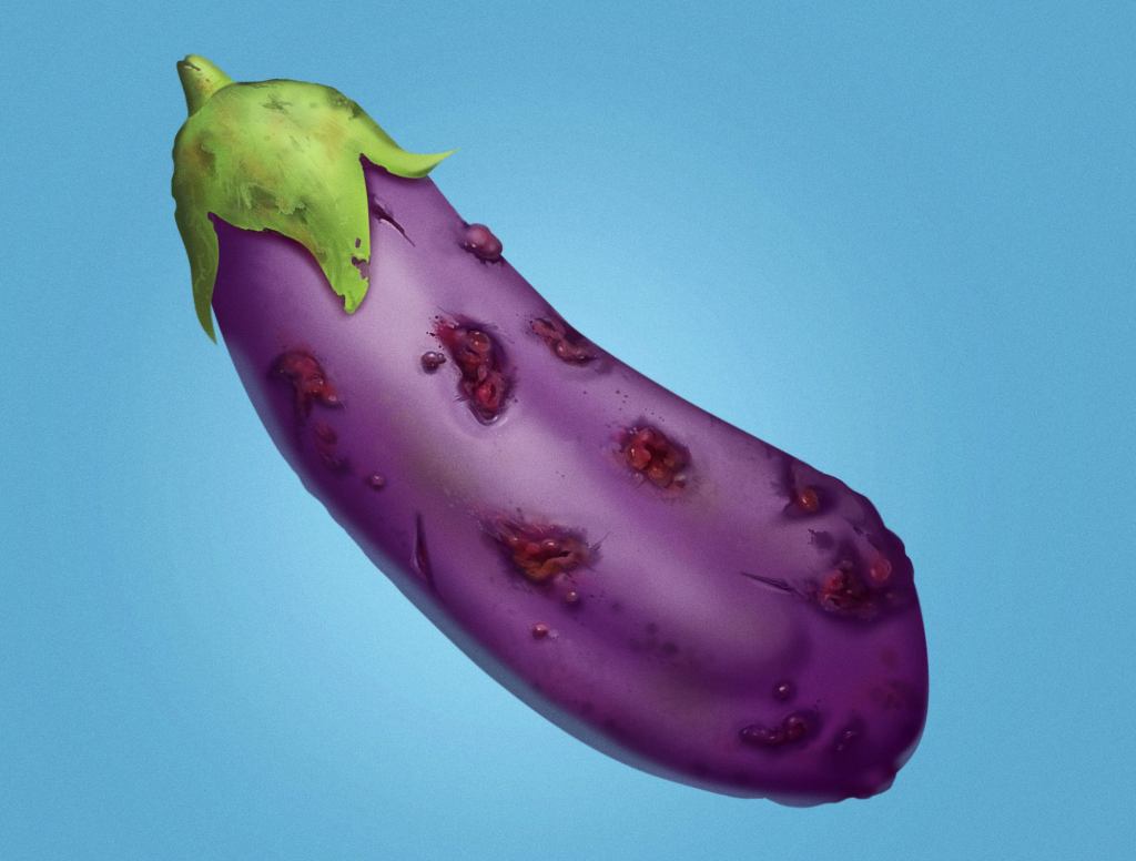 Apple Introduces Eggplant Emoji Covered In Sores