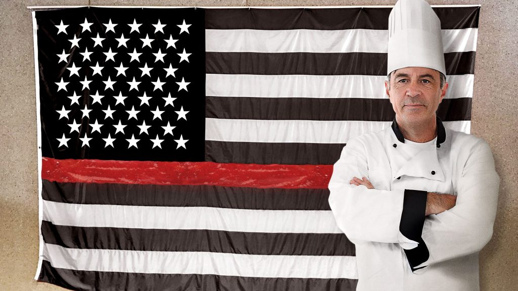 Hardline Pastry Chef Displays American Flag With Raspberry Cream Stripe To Honor Sacrifices Bakers Make Every Day