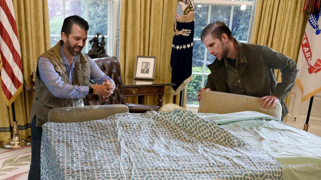 ‘They Can’t Impeach Someone They Can’t See,’ Say Trump Boys Cramming Dad Into Homemade Bunker Under Oval Office Desk