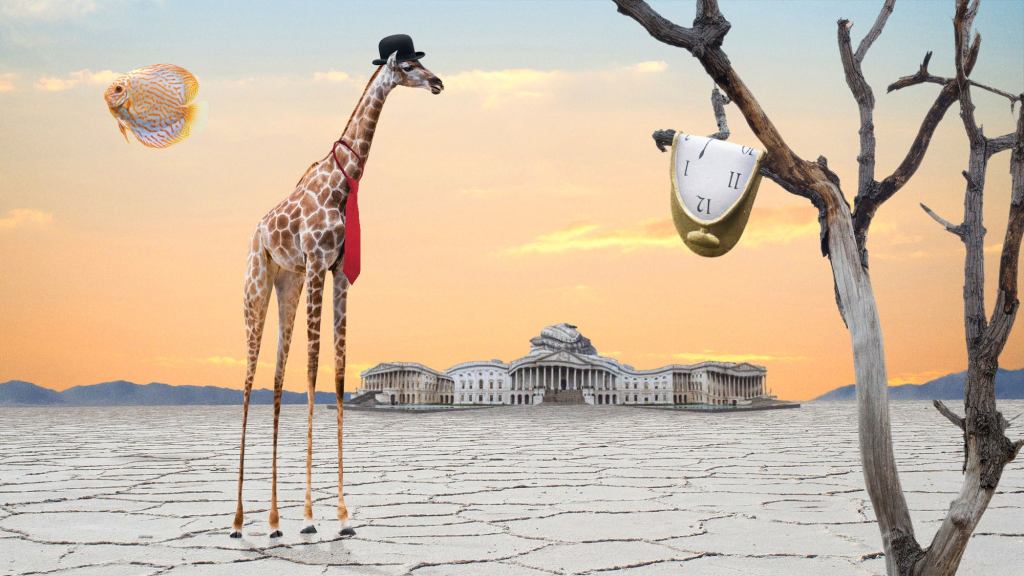 Melting Giraffe Congressman Warns Impeachment Distracting From Surreal Issues