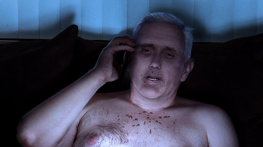 ‘Whatavirus?’ Says Half-Naked Mike Pence Brushing Crumbs Off Stomach While Taking First Call From Trump In 18 Months