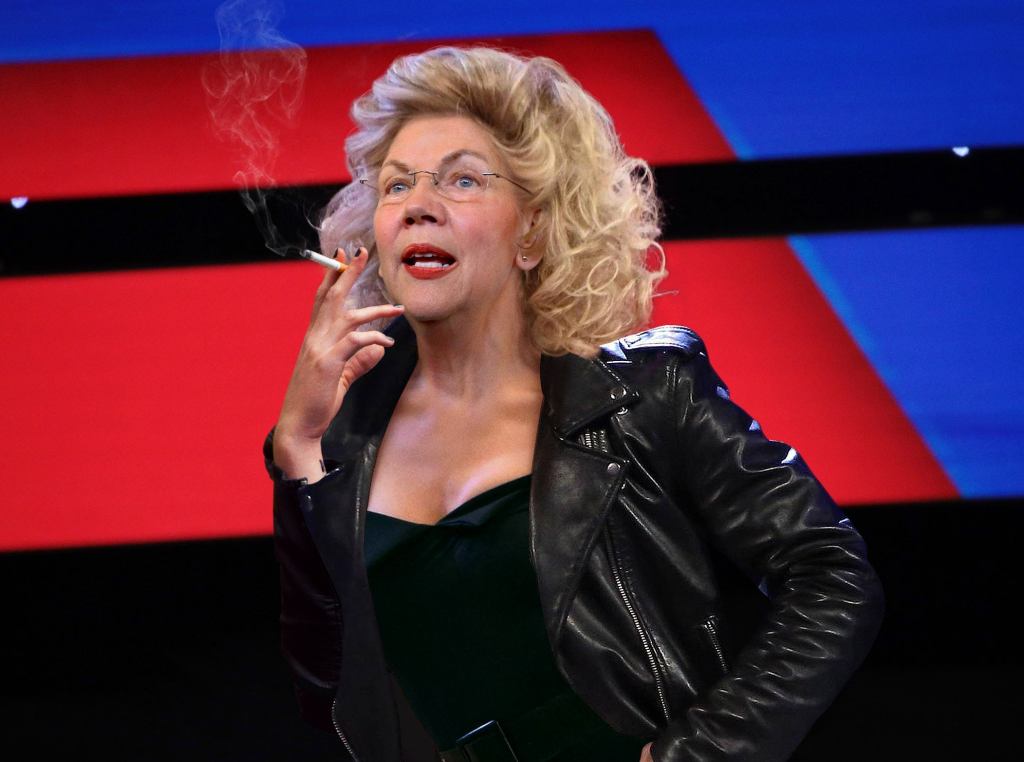 ‘Tell Me About It, Stud,’ Says Pleather-Clad Elizabeth Warren On Debate Stage In Effort To Court Bad Boy Demographic