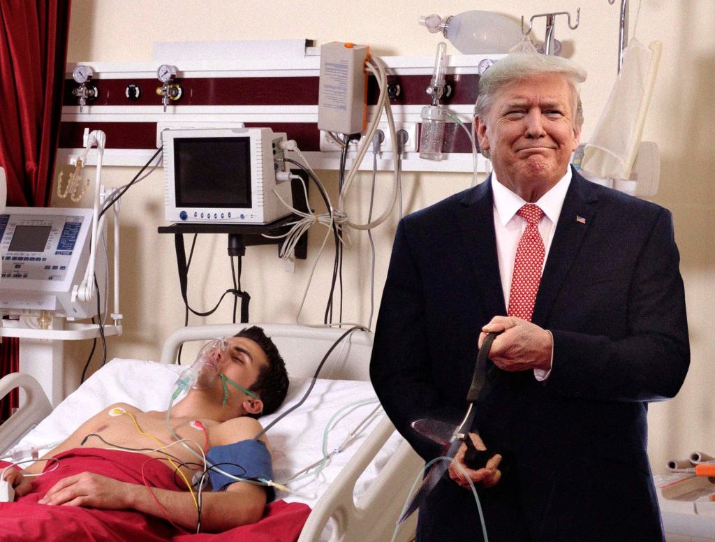 Trump Celebrates New Hospital Opening With Oxygen Tube-Cutting Ceremony