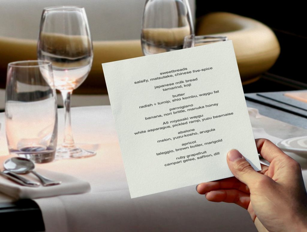 Restaurant Expensive Enough That Menu Just Single Sheet Of Really Nice Paper