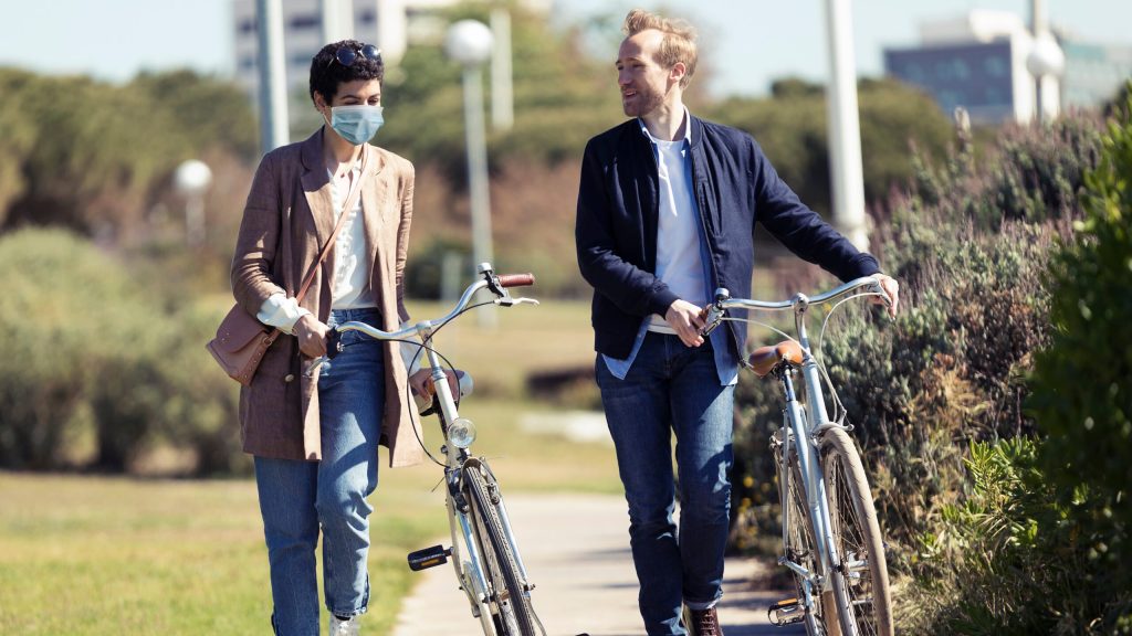 Unclear Why Only One Half Of Couple Wearing Mask